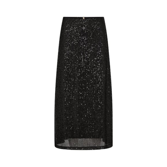 NWT SOYA CONCEPT Nanette 3 Chic Black Glam Sequin Skirt - Picture 4 of 5